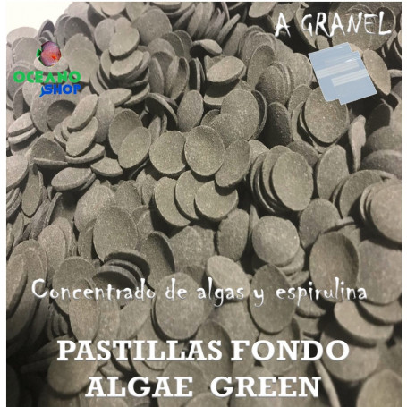 pastillas de fondo acuario algae green espirulina loricaridos coridoras ancistrus peces acuario