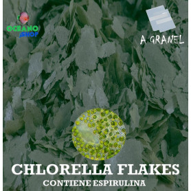 Escamas chlorella chlorella flakes escamas espirulina acuario marino ciclidos algas