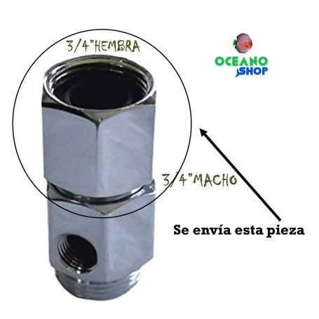 Prolongador 3/4"H 3/4"M osmosis inversa