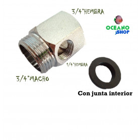 Prolongador 3/4" con toma 1/4" Prolongador 3/4" con toma 1/4"