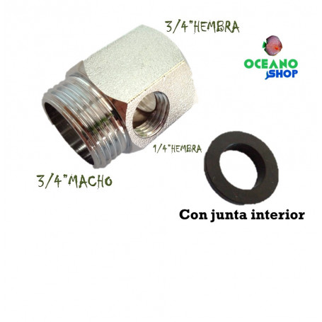 Prolongador 3/4" con toma 1/4"