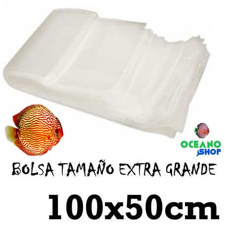 bolsas peces muy grandes para transporte curvas 100x50cm