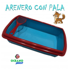 Arenero para gato azul y rojo Arenero para gato azul y rojo plasvisa mear necesidades heces higienico