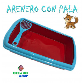 Arenero para gato rojo y azul Arenero para gato rojo y azul plasvisa mear necesidades heces higienico