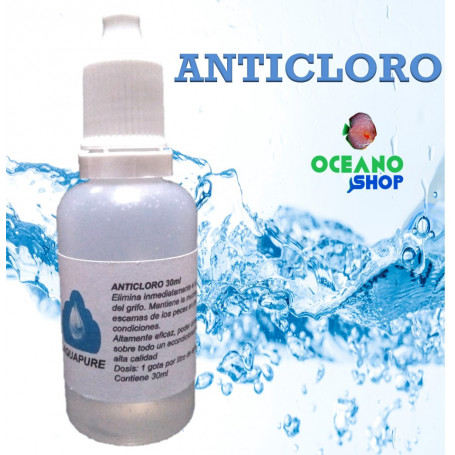 Anticloro 30ml aquapure cloro acuario oceanoshop barato