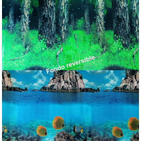 Fondo decorativo doble 100x78cm Fondo decorativo doble 100x78cm acuario pecera