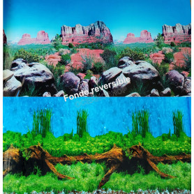 Fondo decorativo doble 100x78cm Fondo decorativo doble 100x78cm D702 ACUARIO PECERA