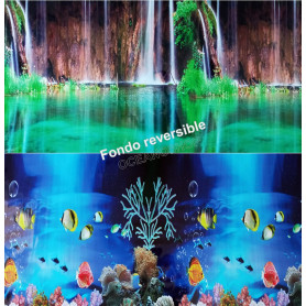 Fondo decorativo doble 100x70cm Fondo decorativo doble 100x70cm D711 ACUARIO PECERA