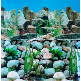 Fondo decorativo doble 100x70cm Fondo decorativo doble 100x70cm D712 ACUARIO PECERA