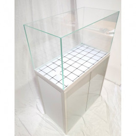 Acuario HEK 130L - Cristal Óptico + Mueble chapado en cristal Acuario HEK 130L - Cristal Ultra-white glass + Mueble chapado en cristal