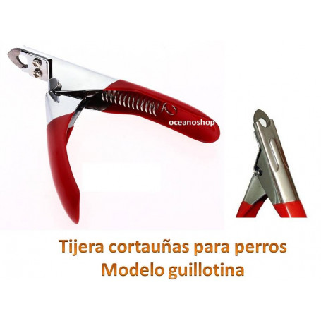 Cortauñas perro o gato tipo guillotina.