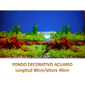 Fondo decorativo acuario 80x40cm Fondo decorativo acuario 80x40cm