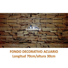 Fondo decorativo acuario 70x30cm Fondo decorativo acuario 70x30cm