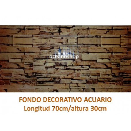 Fondo decorativo acuario 70x30cm