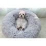 Cama donut gris perro gato con pelo