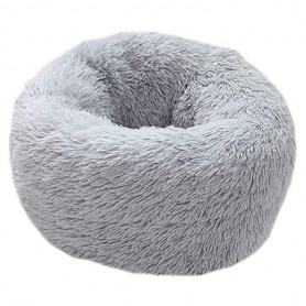 Cama donut gris 60cm Cama donut gris perro gato con pelo