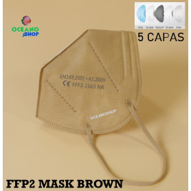 10 UDS MASCARILLAS MARRON FFP2 5 CAPAS 10 UDS MASCARILLAS MARRON FFP2 5 CAPAS
