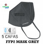 50 UDS MASCARILLAS GRIS FFP2 5 CAPAS