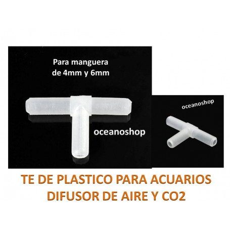 TE de plastico para manguera de Aire