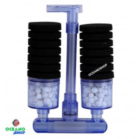 Filtro Esponja doble biologico XY-2882 Filtro Esponja doble biologico con ceramica biobolas