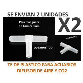 Pack X2 TE de plastico para manguera de Aire Pack X2 TE de plastico para manguera de Aire