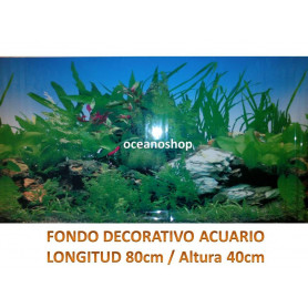 Fondo decorativo acuario 80x40cm Fondo decorativo acuario 80x40cm