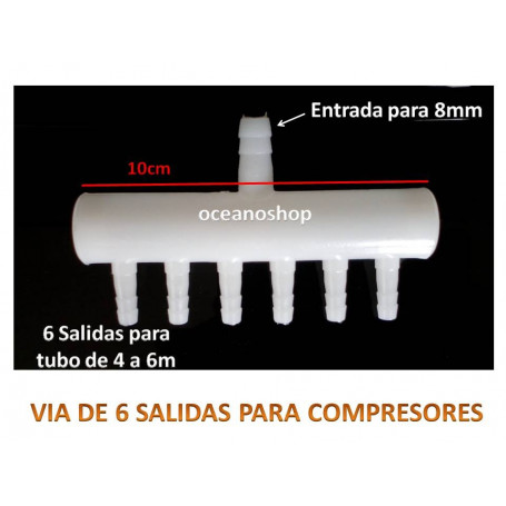 VIA 6 SALIDAS tubo 4mm