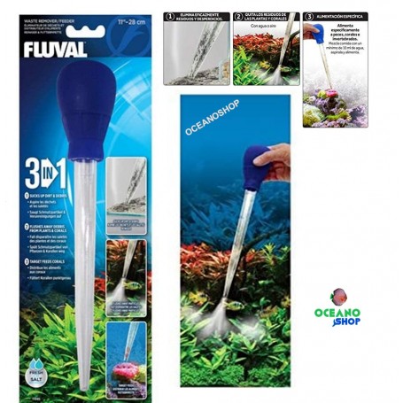 Fluval - aspiradora y dosificador 3 en 1 28cm