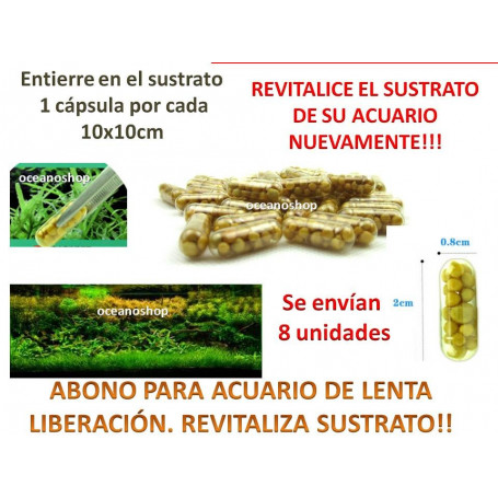 Abono lenta liberación 8 cápsulas revitaliza sustratos
