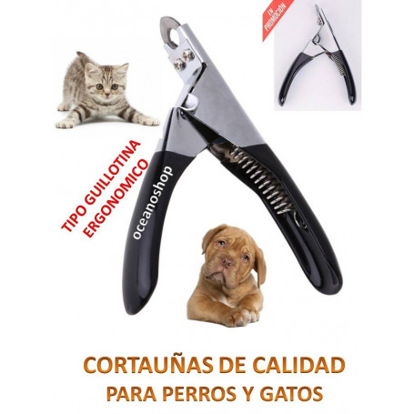 Cortauñas perro o gato tipo guillotina.