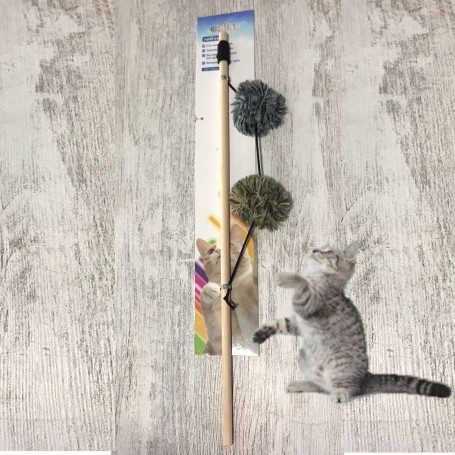 Caña pompones juguete 40cm