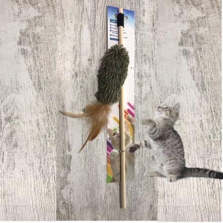 Caña pluma juguete 40cm