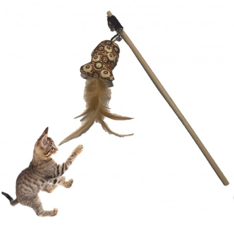 Caña pluma juguete 40cm