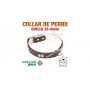COLLAR PERRO PIEL ADORNO HUESO AJUSTABLE CUELLO 33-44cm L3 2946