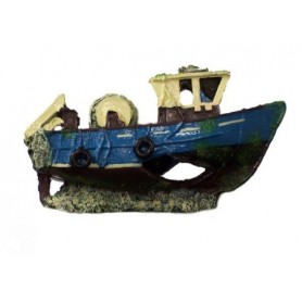 Barco hundido pesca 22x9x11cm Barco pesca 22x9x11cm acuario decoracion