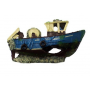 Barco pesca 22x9x11cm acuario decoracion