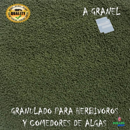 Granulo peces herbivoros y comedores de algas