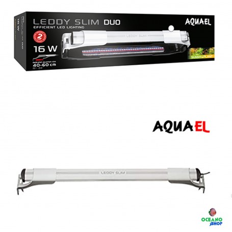 AQUAEL PANTALLA LEDDY SLIM DUO SUNNY & PLANT BLANCA 16W 40-60CM