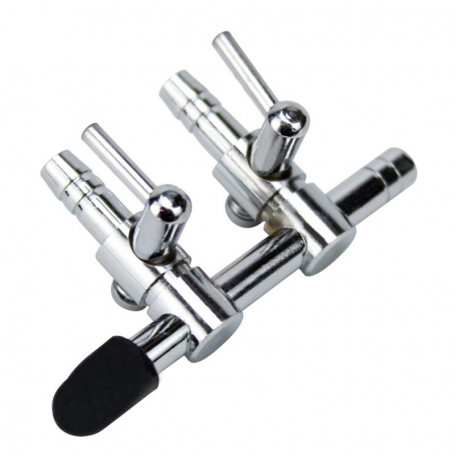 Llave metalica doble salida para compresor