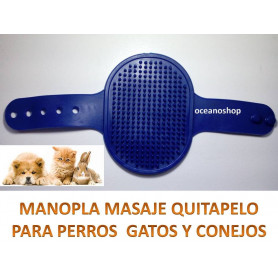 Manopla quitapelo para mascotas Guante manopla quitapelo para perro, gato,conejo...