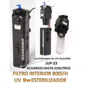 Filtro interior 800l/h lampara UV de 9W Filtro interior 800l/h lampara UV de 9W