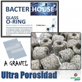 Glass O-ring Bacterhouse 500g Glass O-ring  Bacterhouse  ceramica baterias material filtrante acuario filtro