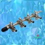 llave 4 salidas vias co2 aire oxigeno acuario varios acuarios metalica