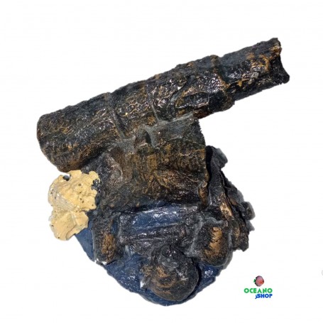 Cañon figura decorativa acuario pecera