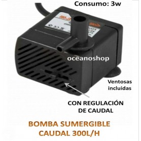 Bomba sumergible de 300l/h 3w Bomba sumergible de 300l/h 3w