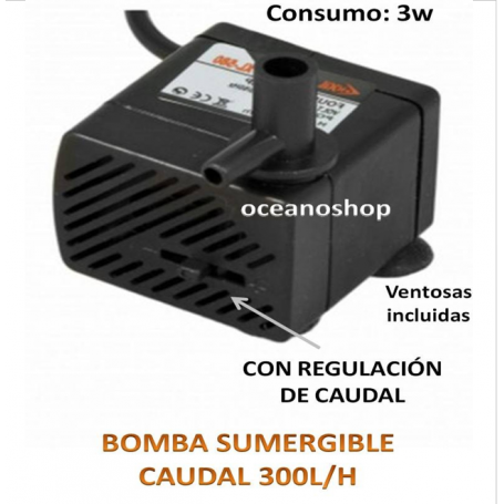 Bomba sumergible de 300l/h 3w