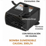 Bomba sumergible de 300l/h 3w
