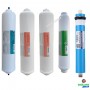 Pack 3 filtros osmosis inversa conexión rápida + Post filtro + membrana 50 gpd