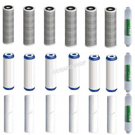 Juego 21 filtros osmosis inversa