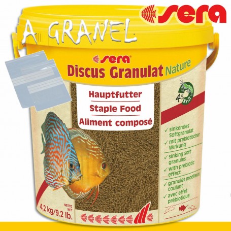 Sera discus granulat nature por cantidades. Peces disco granulado.